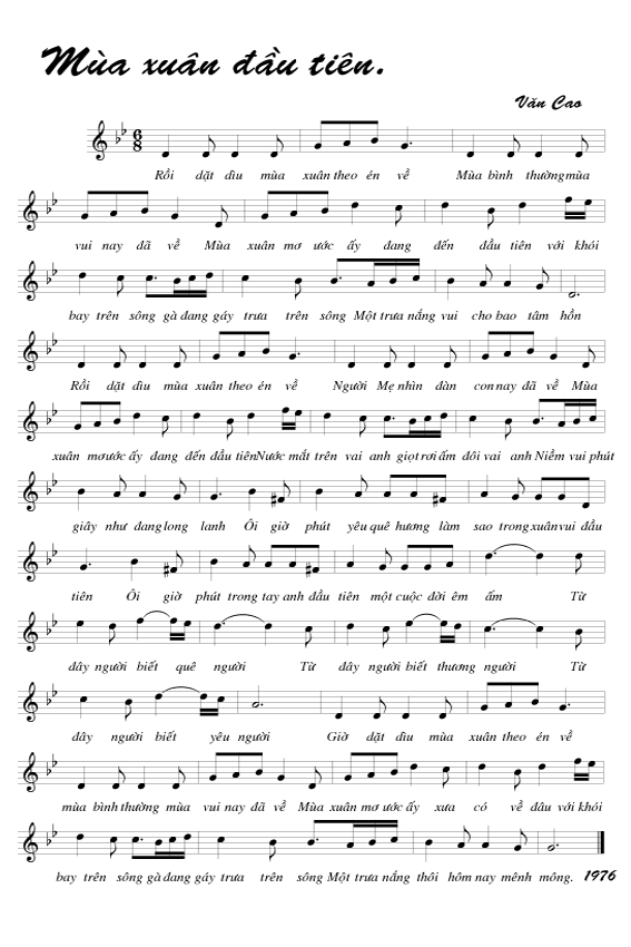 Mùa xuân đầu tiên